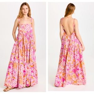 Free People Pink Floral Maxi Dress